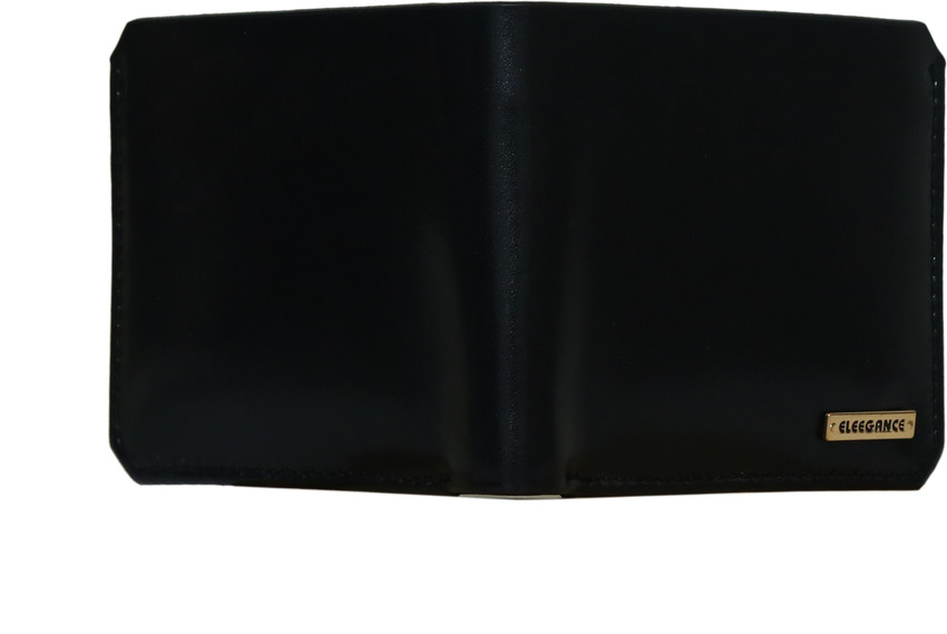 Eleegance Men Black Genuine Leather Wallet Black Price in India