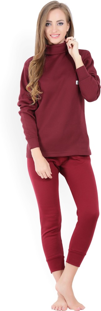 Buy Rupa Thermocot Women Maroon Solid Acrylic Blend Thermal Sets Online at  Best Prices in India - JioMart.