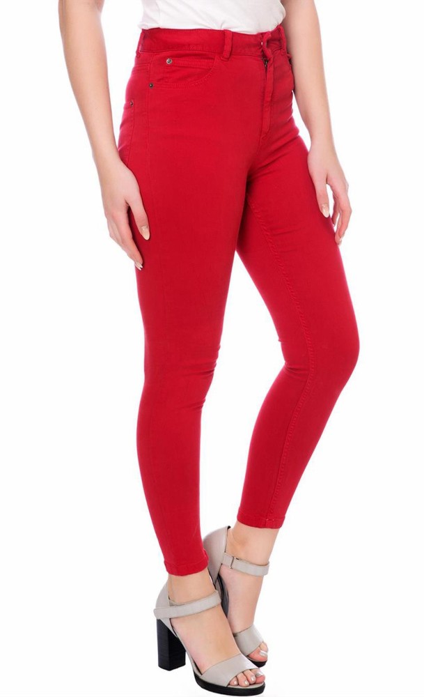 KOTTY Skinny Women Red Jeans - Buy Red_1 KOTTY Skinny Women Red Jeans  Online at Best Prices in India
