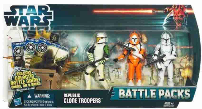 Star wars the clone discount wars action figures battle packs