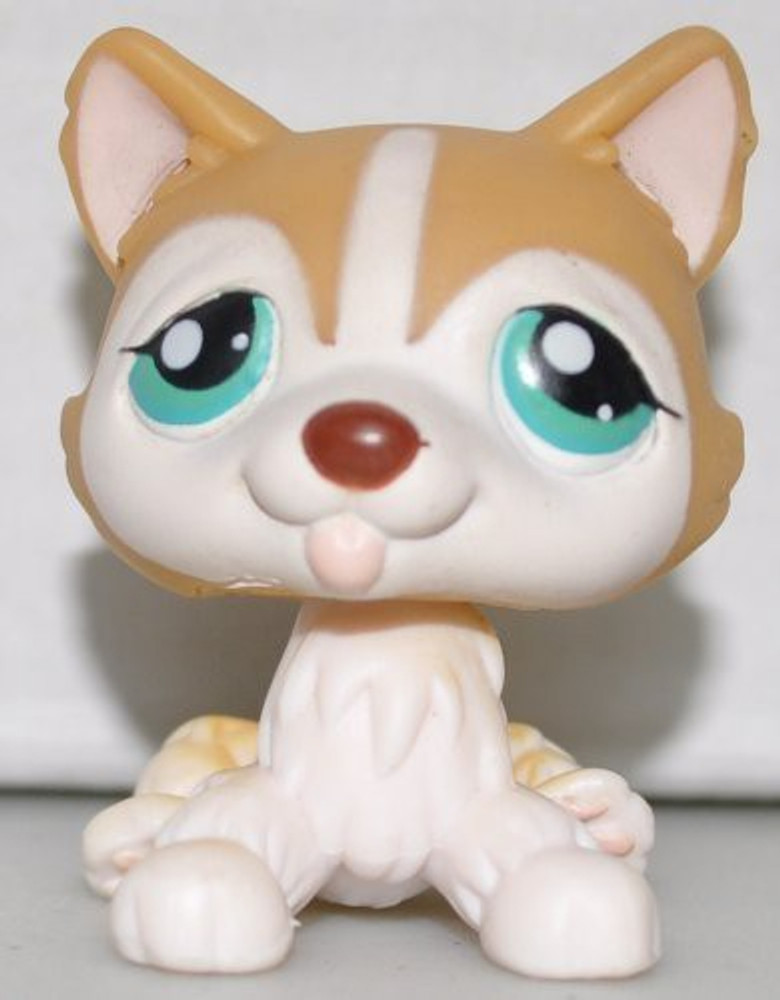 Littlest Pet Shop Husky 386 Sitting Blonde Blue Eyes Retired Collector Toy Lps Collectible Replacement Single Figure Loose Husky 386 Sitting Blonde Blue Eyes Retired Collector Toy Lps