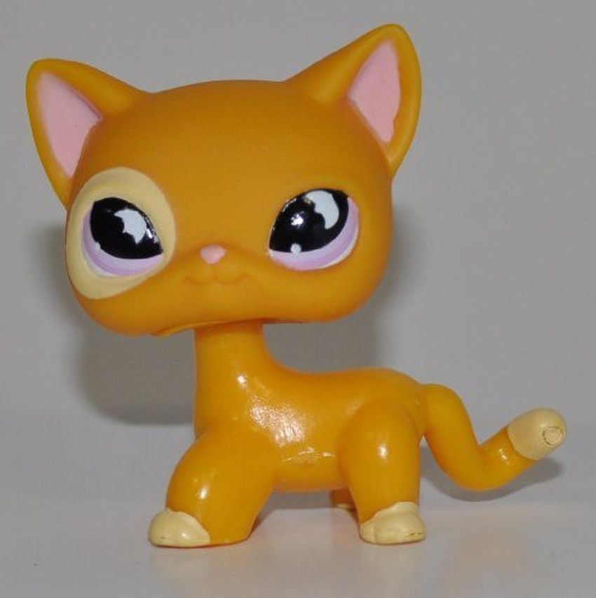 Littlest Pet Shop Shorthair Kitten 855 Orange Purple Eyes Retired Collector Toy Lps Collectible Replacement Single Figure Loose Shorthair Kitten 855 Orange Purple Eyes Retired Collector Toy