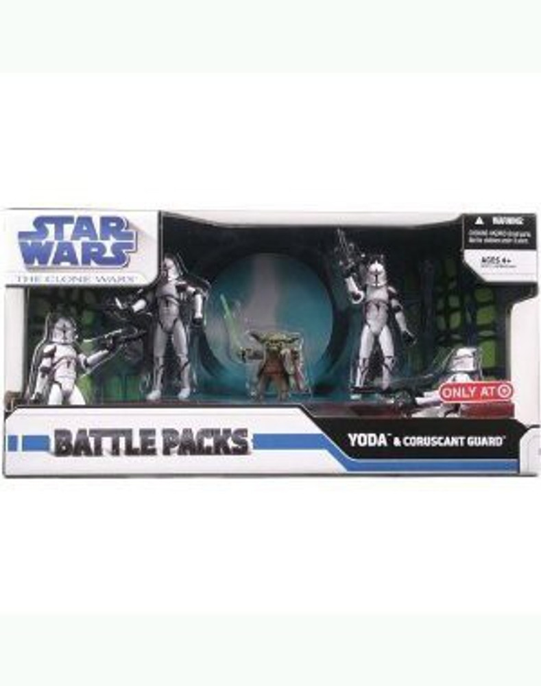 STAR WARS Clone War Battle Pack Yoda Coruscant Guard 3.75