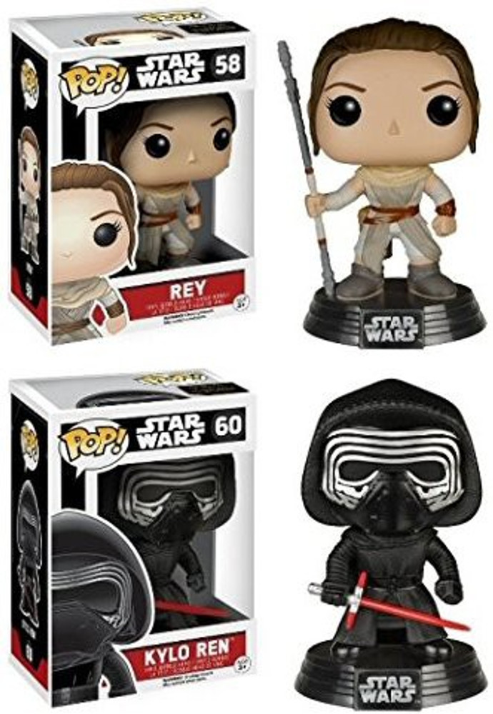 Funko Pop Star Wars Episode Vii Rey Kylo Ren Vinyl Bobble
