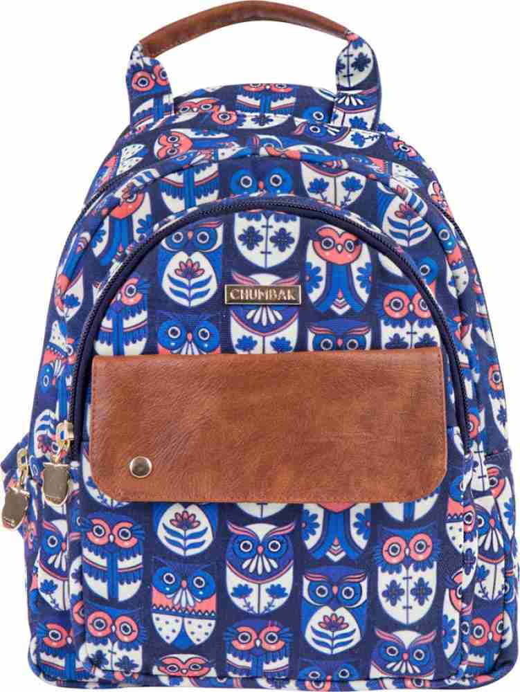 chumbak Flower Owl III 4 L Backpack Blue Price in India Flipkart