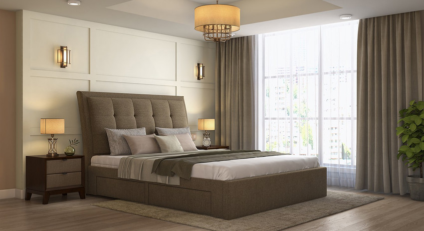 Thorpe upholstered clearance storage bed
