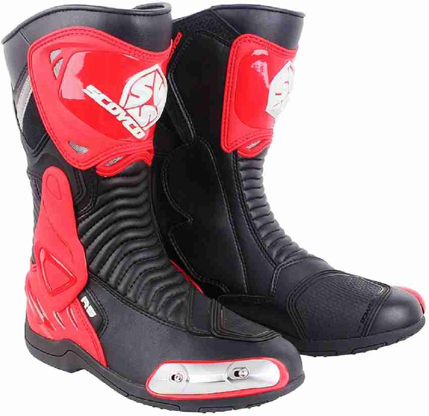Scoyco MR001 Bike Riding Long Shoes Color Red Riding Shoes For Men Buy Scoyco MR001 Bike Riding Long Shoes Color Red Riding Shoes For Men Online at Best Price Shop Online for