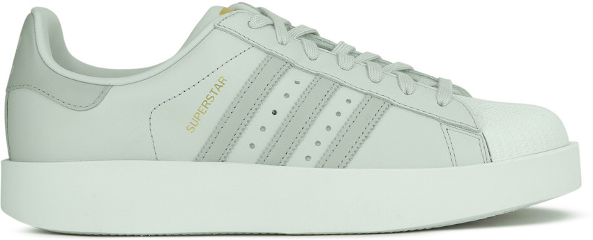 Adidas originals white and mint superstar 2025 bold sole sneaker