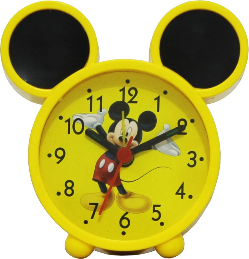 Sonic Mickey Mouse Pink Color Alarm Clock Analog Pink Clock Price in India  - Buy Sonic Mickey Mouse Pink Color Alarm Clock Analog Pink Clock online at