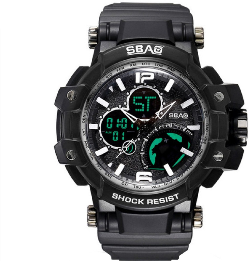 Analog men's watch black sbao sale