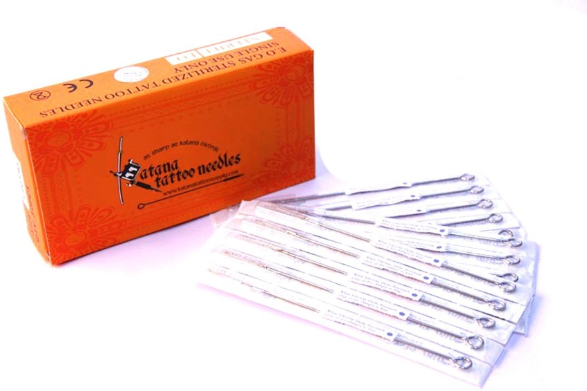 6 Flat Shader Tattoo Needles Box of 50