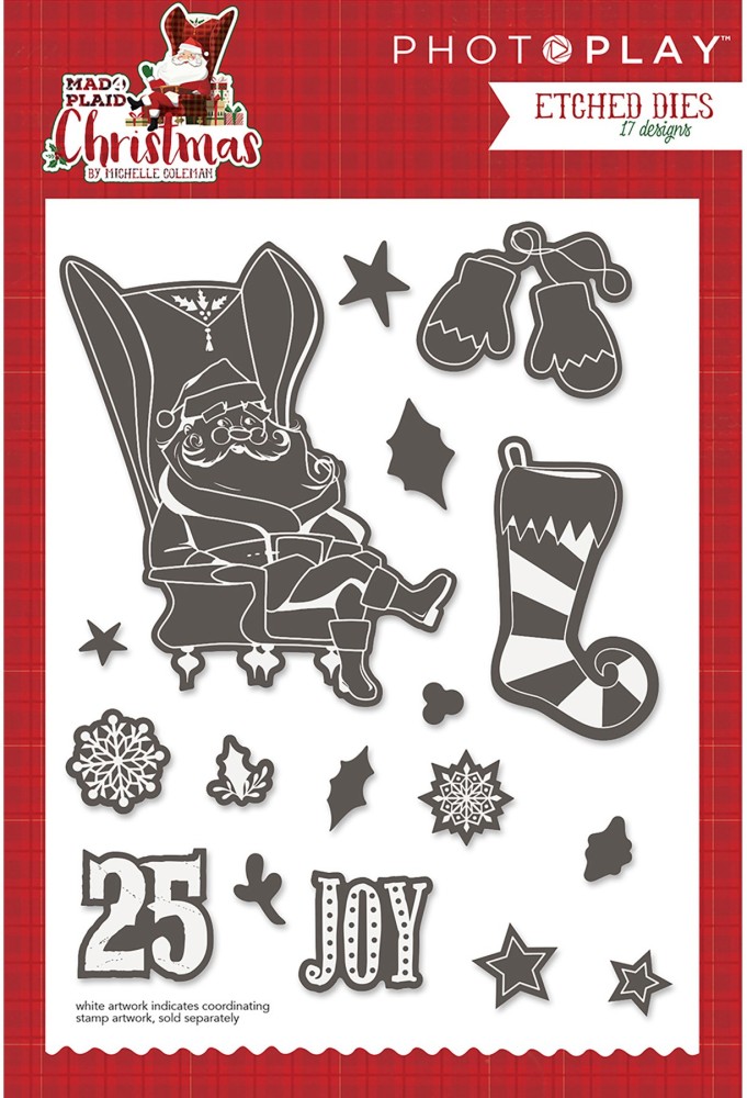 Photoplay Paper Etched Dies - Mad 4 Plaid Christmas Icons - Etched Dies -  Mad 4 Plaid Christmas Icons . shop for Photoplay Paper products in India.