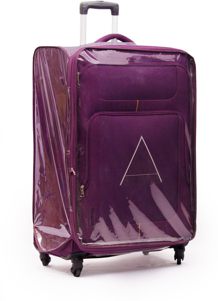 Torr to Trolley Bag Cover Imported PVC Trolley Bag Cover for All 28 inch Trolley Bags Purple Piping Zipper Comes with Expandable Zipper Luggage Cover Price in India Buy Torr to