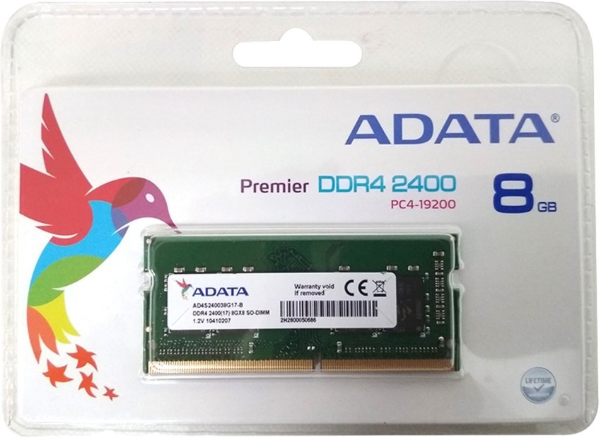 ADATA 2400 GHZ DDR4 8 GB Single Channel PC DDR4 2400 Ghz