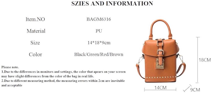 CORAL TREE Brown Sling Bag Square Shape Box Type Upward Opening Leather  Material Sling Handbag Brown - Price in India