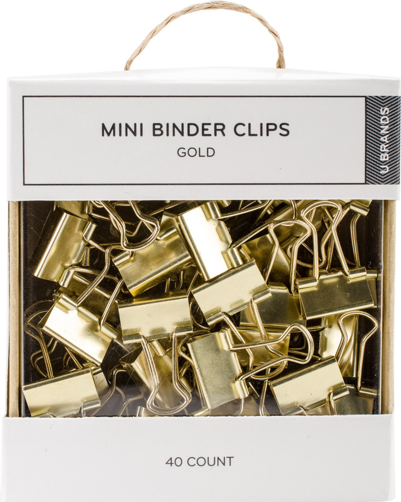 Mini gold binder clips discount