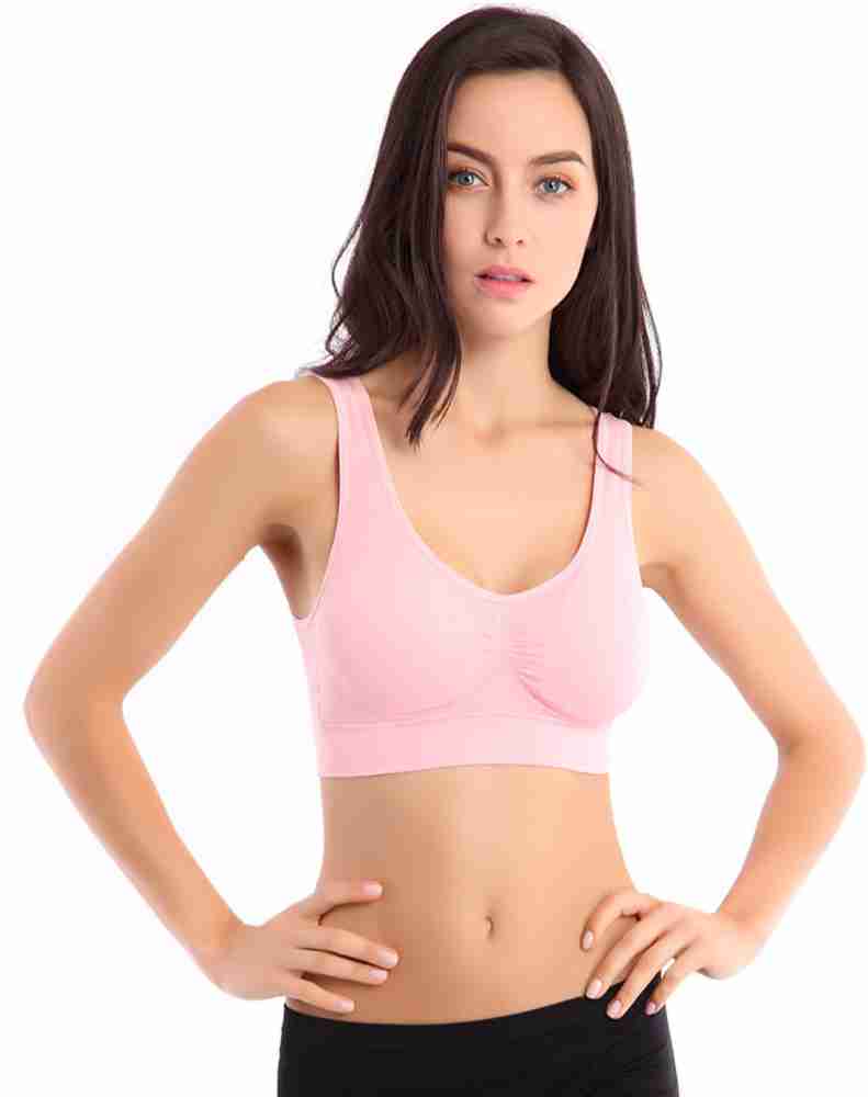 Grab Offers by Comfortable New Seamless Wide straps Sports Style Aire Bra  Crop Top Vest Comfort Stretch Bras Shape wear with Removable Pads for Women  Sports Lightly Padded Bra - Buy Grab