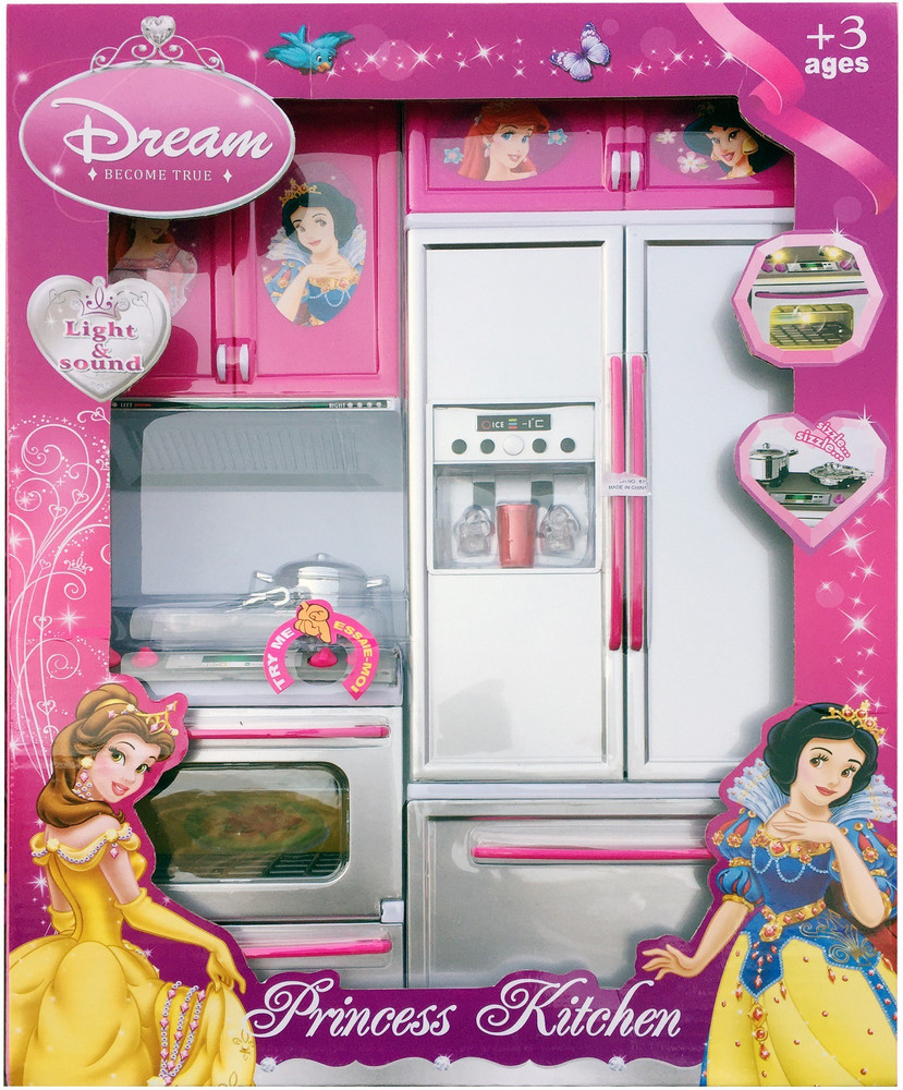 TechHark Princess Dollhouse kitchen set light sound toys for girls
