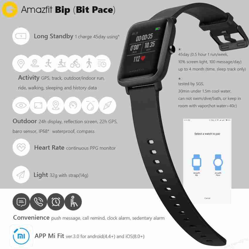 AMAZFIT Bip Lite Smartwatch Price in India Buy AMAZFIT Bip Lite