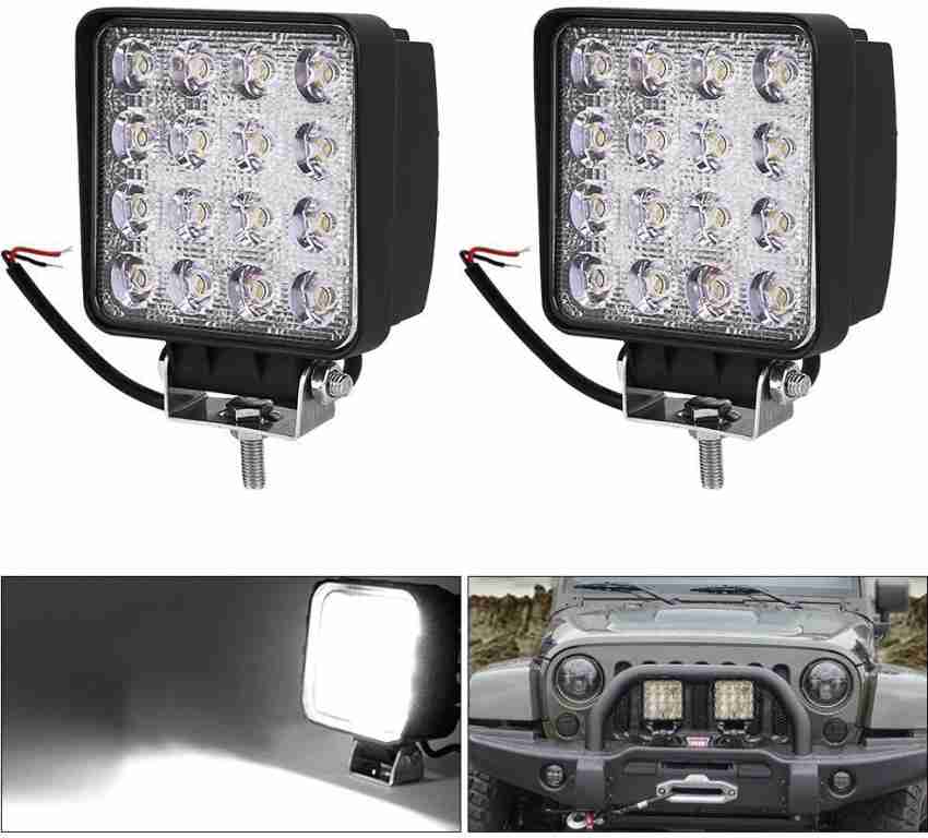  Willpower 10pc 4 inch 27W Led Pods Flood Offroad Driving Lights  12V 24V Waterproof Fog Lamps Led Work Light for Truck Tractor Car 4x4 ATV  UTV SUV Boat Square : Automotive