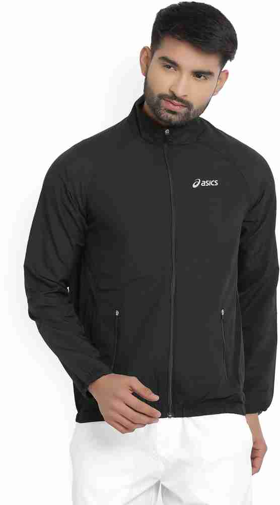 Asics Full Sleeve Solid Men Jacket Buy Black Asics Full Sleeve
