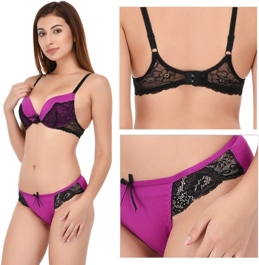 Buy online Purple Polyester Bras And Panty Set from lingerie for Women by  Prettycat for ₹509 at 54% off
