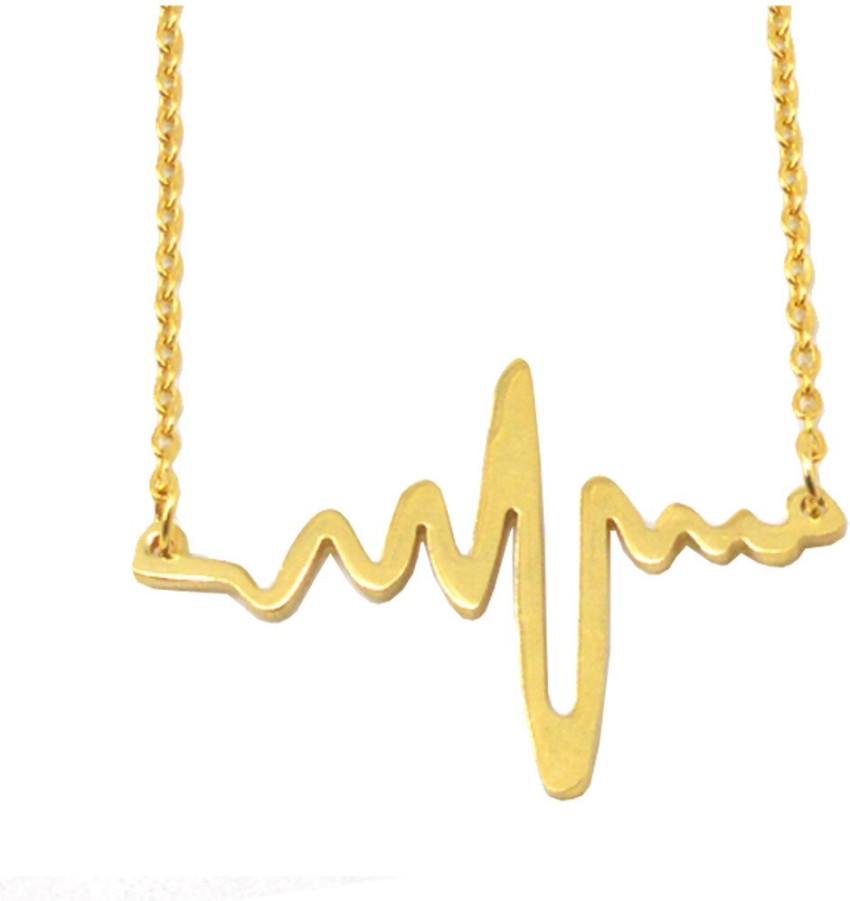 Heartbeat hot sale pendant gold