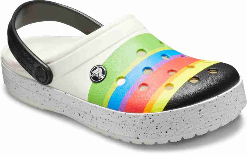 Rainbow color crocs online