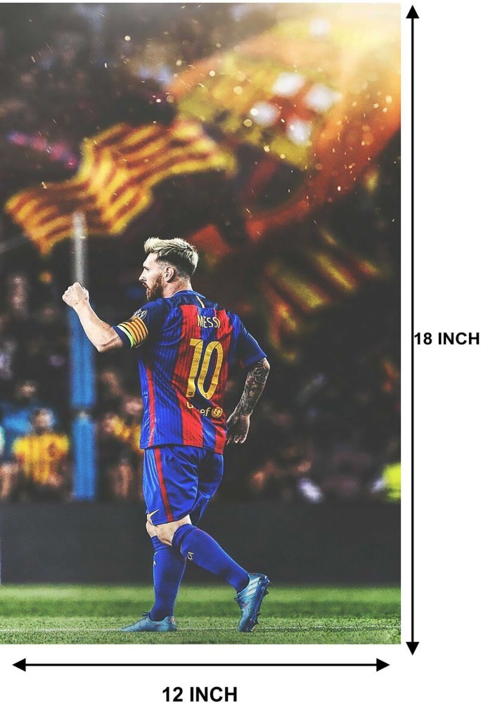 Football Stars Cristiano Ronaldo and Lionel Messi Poster 12x18inch