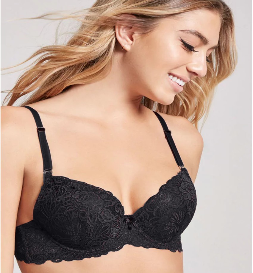 Sexy French Lace Women Thick Half-cup Bra Small Chest Push up