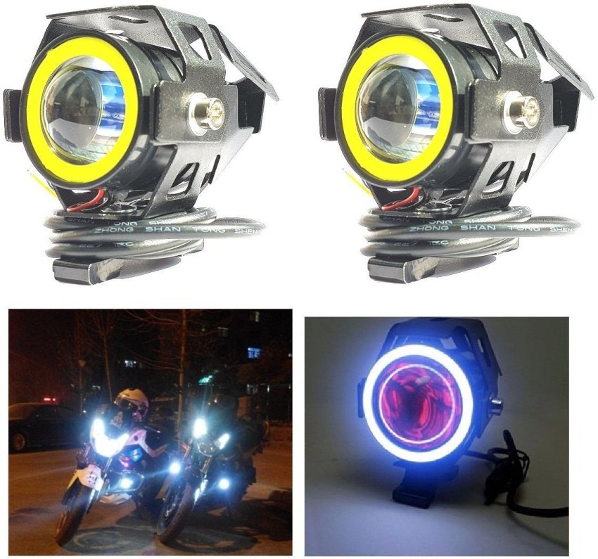 AutoSun 2PC U7 Mini LED Fog Light Bike Driving DRL Fog Light