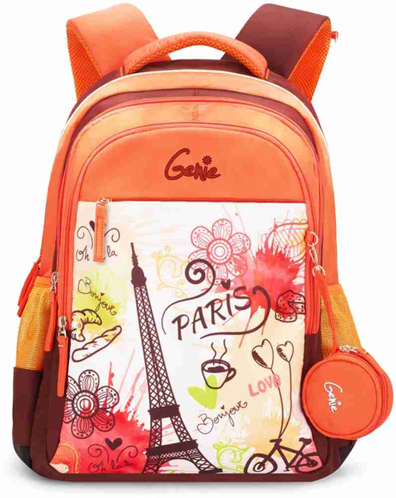 Flipkart Genie Paris Orange 17 inch School Bag School Bag