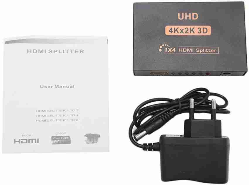 Microware 4K@60Hz HDMI Splitter, HDMI Splitter 1 in 2 Out, HDMI2.0b  Splitter for Dual Monitors, Support 3840x2160@60Hz, HDCP2.2, RGB 4:4:4,  18.5Gbps