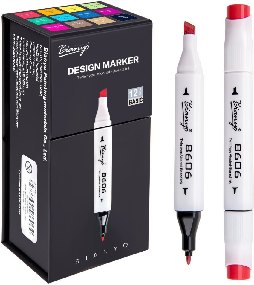 Bianyo Classic Series Alcohol-based Dual Tip Art Markers Set 