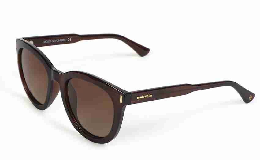 Buy Marie Claire Round Sunglasses Brown For Women Online Best Prices in India Flipkart