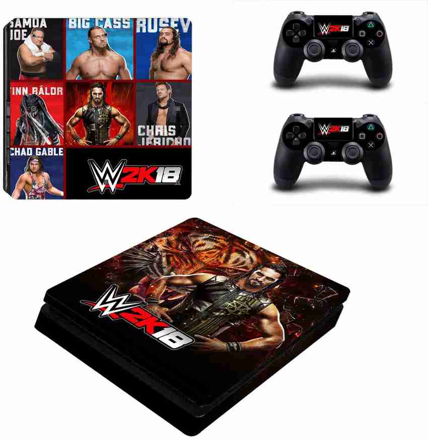 Hytech Plus WWE 2k18 Theme Sticker for PS4 Slim Console 2 Controllers Gaming Accessory Kit Hytech Plus Flipkart