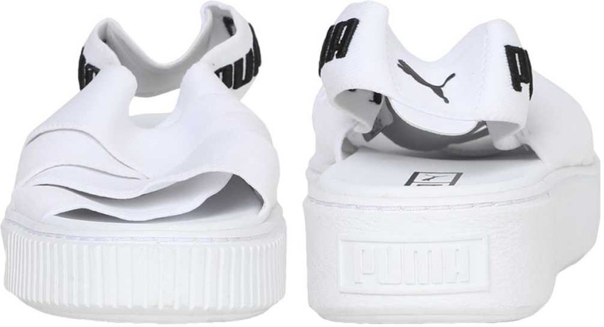 Puma platform best sale sandals white