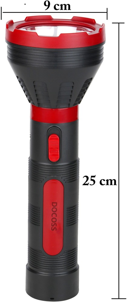 DOCOSS Red Rechargeable Led Torch Light Long Range & Ultra Bright  Rechargable 5w Laser Light Flashlight Torch Price in India - Buy DOCOSS Red  Rechargeable Led Torch Light Long Range & Ultra