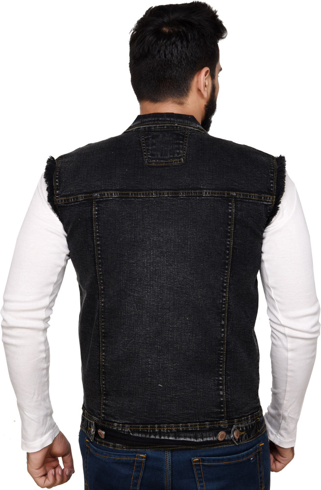 Aggregate 144+ half sleeve denim jacket mens latest dedaotaonec