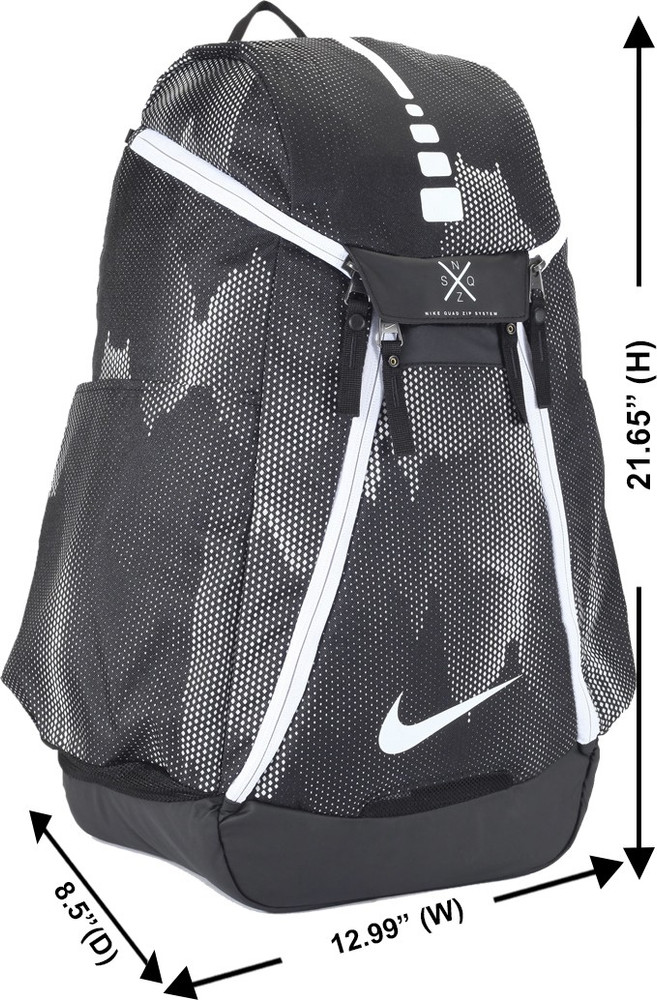 nike hoops elite max air basketball backpack black white
