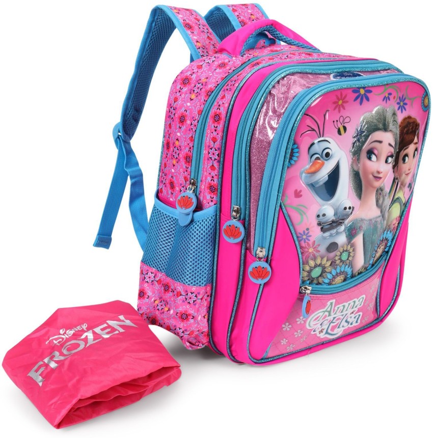 Flipkart.com | DISNEY Frozen Anna & Elsa Pink School Bag 14 inches School  Bag - School Bag