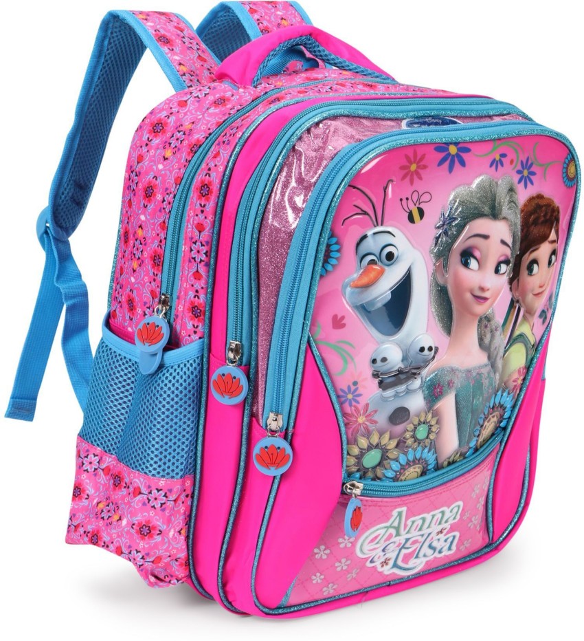 Flipkart.com | DISNEY Frozen Anna & Elsa Pink School Bag 14 inches ...