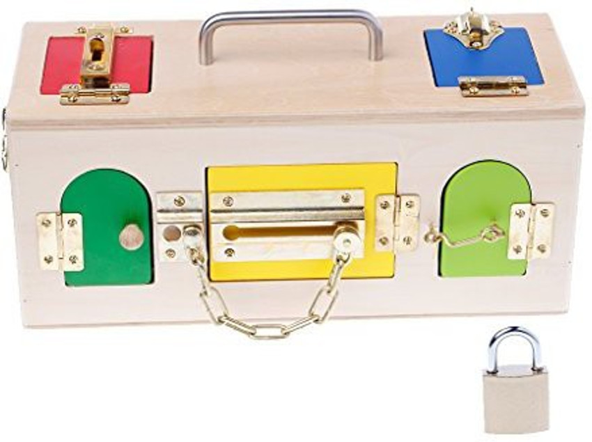 Wooden lock hotsell box for kids