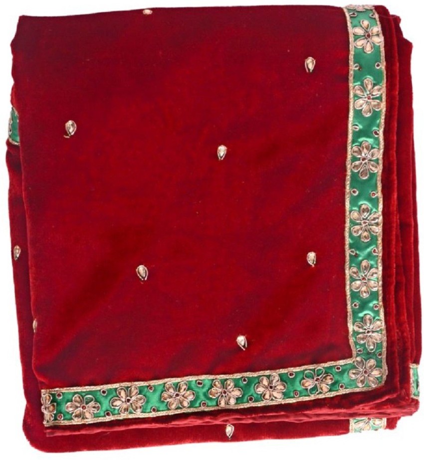 DUSHALA Velvet Embroidered Women Shawl - Buy DUSHALA Velvet