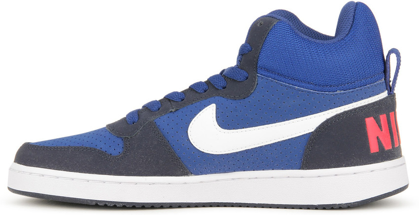 Nike court borough mid blue sales