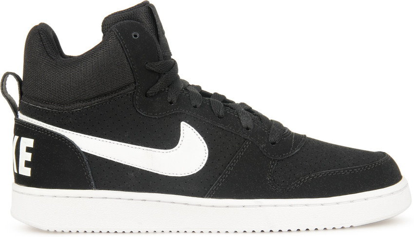NIKE Court Borough Mid Mid Sneakers For Men Buy BLACK WHITE