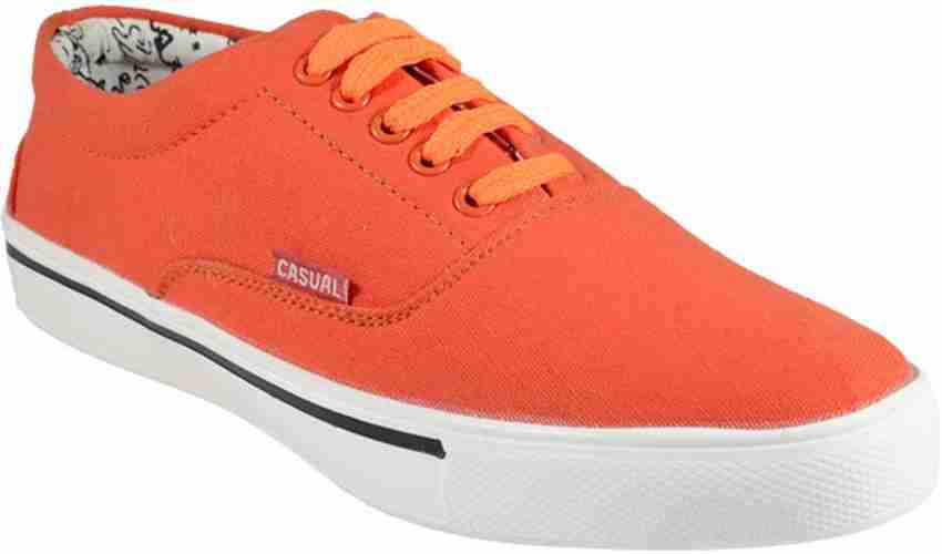 MarcoUno ORANGE COLOUR CANVAS SHOES Sneakers For Men Buy