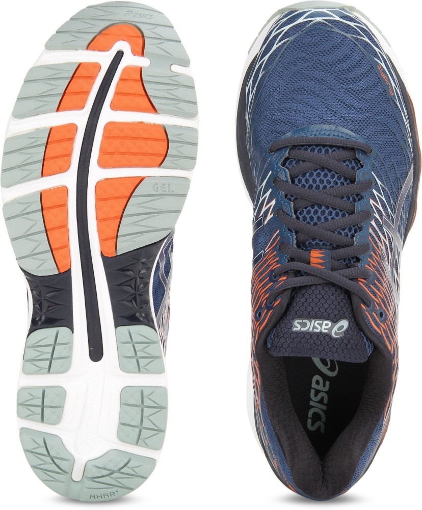 Asics GEL NIMBUS 18 Running Shoes For Men Buy POSEIDON DARK SAPPHIRE KOI Color Asics GEL NIMBUS 18 Running Shoes For Men Online at Best Price Shop Online for Footwears in India Flipkart