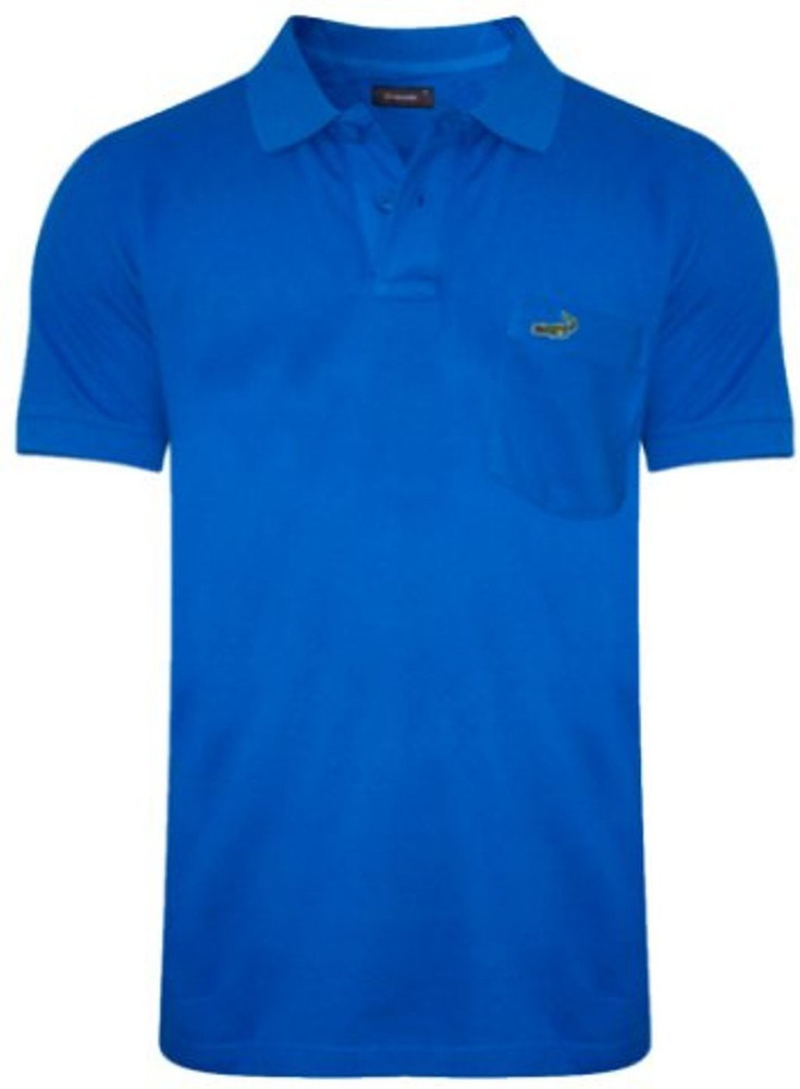 CROCODILE Solid Men Polo Neck Blue T Shirt Buy PRINCESS BLUE