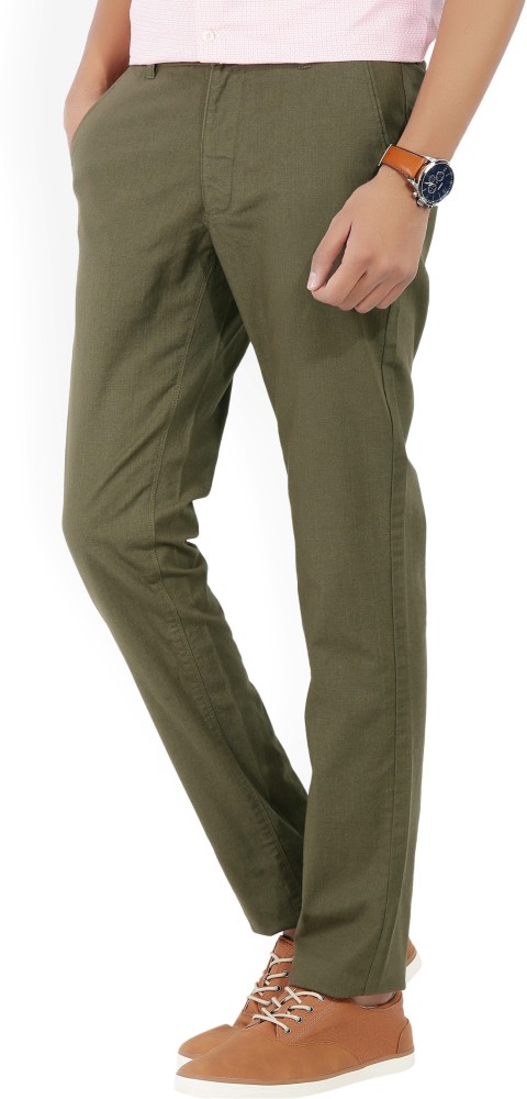 Allen Solly Formal Trousers  Buy Allen Solly Men Olive Trousers Online   Nykaa Fashion